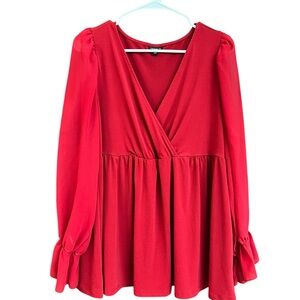 torrid Elegant Cardinal Red Women's Top Size 1‎